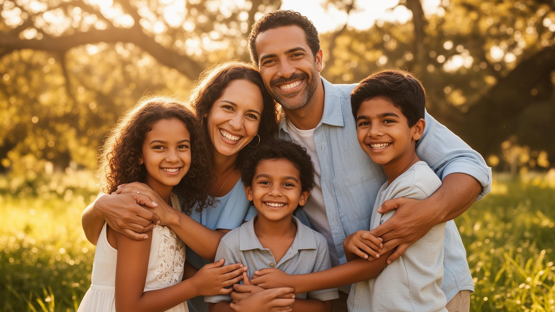 Familia protegida con seguros